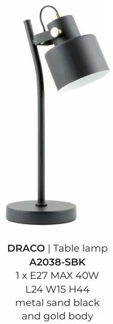 Veioza, Lampa de birou neagra DRACO