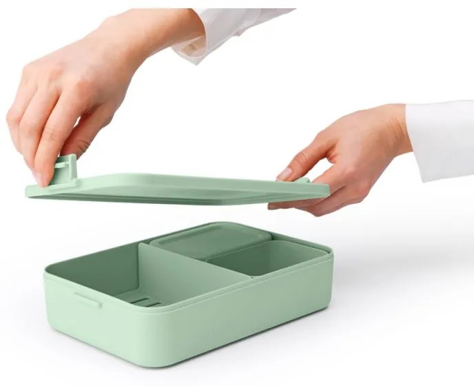 Cutie pentru alimente Brabantia Make&Take 1006291, 2 L, Cu separatoare, Inchidere etansa, Fara BPA, Verde