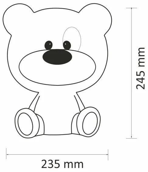 Lampă LED de veghe pentru copii dimabilă BIBI 2,5W/230V