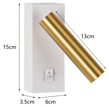 Spot LED de perete Brilagi MAYA LED/3W/230V 4000K alb/auriu