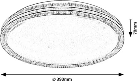 Rabalux 71349 - Plafonieră LED dimabilă MONIRA LED/34W/230V 3000-6500K Ø 39 cm + telecomandă