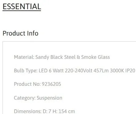 Pendul LED design modern ESSENTIAL