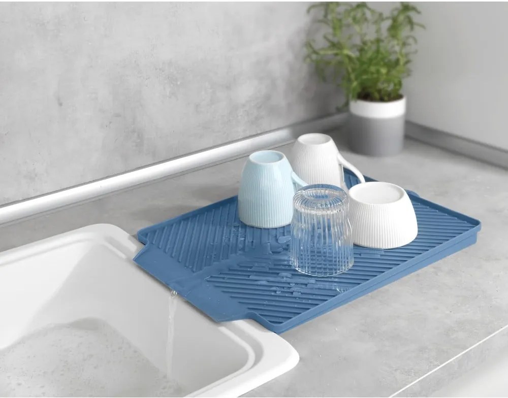 Tavă pentru scurs vase Wenko Linea, albastru