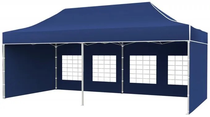 Cort pavilion pliabil 3x6 albastru Premium quality