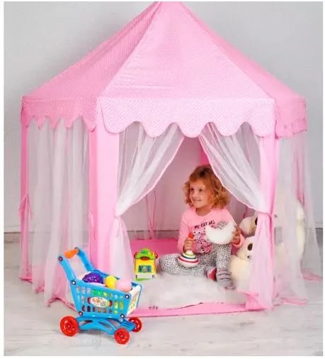 Cort pentru copii Castle Pink