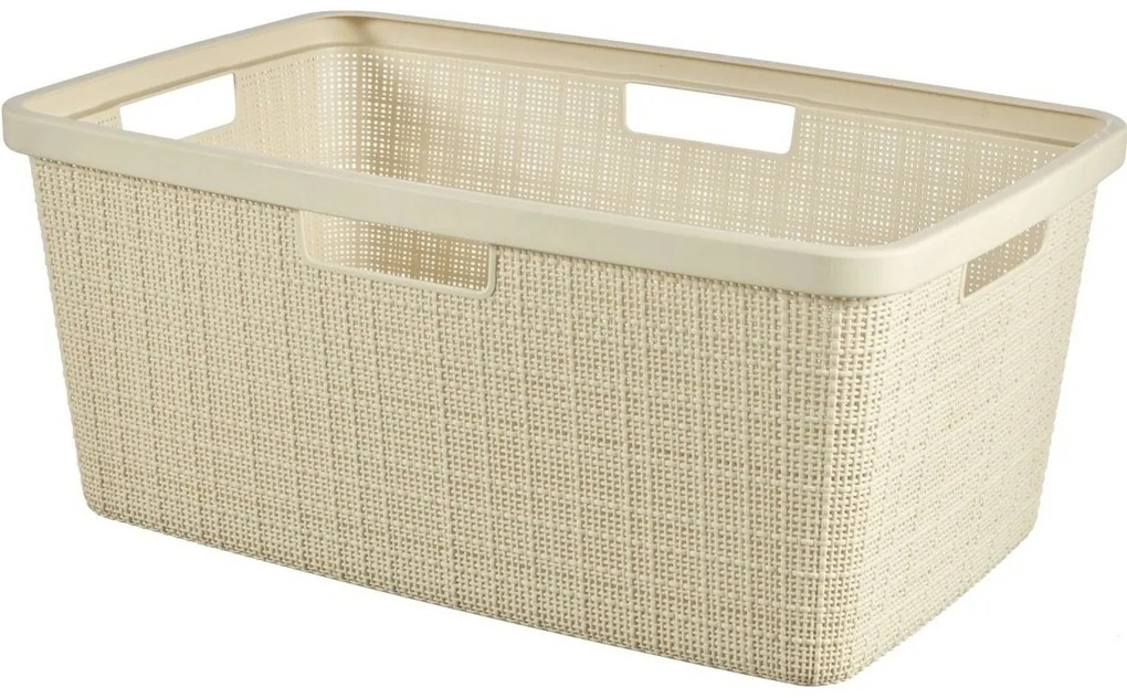 Curver Coș pentru rufe curate Jute 46 l, bej