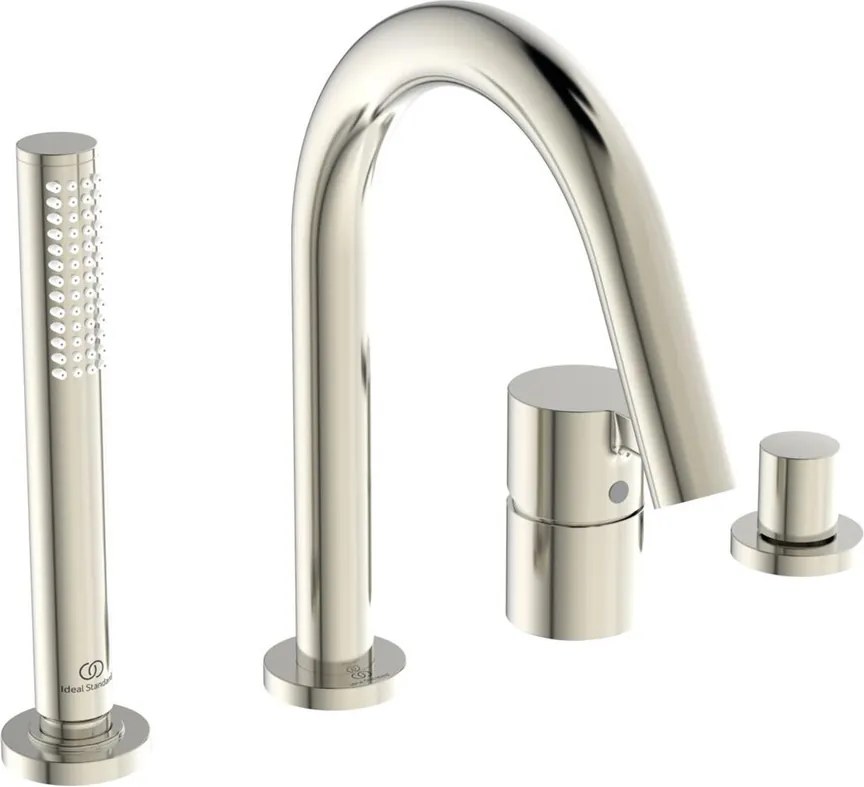 Baterie cada - dus Ideal Standard Atelier Joy argintiu Silver Storm cu 4 elemente