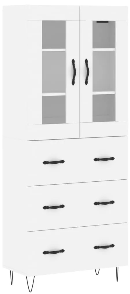 vidaXL Dulap înalt, alb, 69,5x34x180 cm, lemn compozit