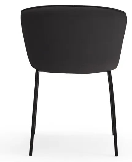 Set de scaune de sufragerie negru 2 buc. tapițat Add – Teulat