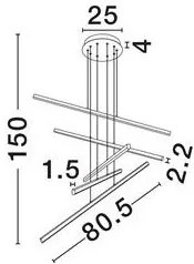 Lustra moderna cu pendule LED GRATTA