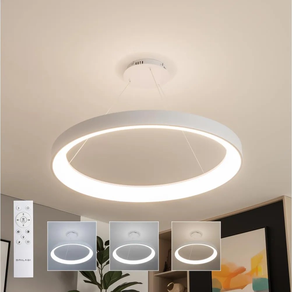 Brilagi - Lustră LED dimmabilă FALCON II, 108 W, 230 V, 3000–6500 K, Ø 80 cm, albă + telecomandă