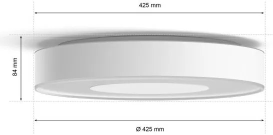Philips - Plafonieră LED RGB dimmerizabilă Hue LED/52,5W/230V Ø 425 mm albă