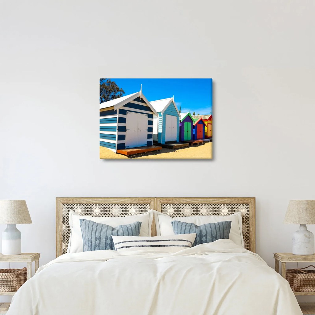 Tablou - Plaja Brighton, Melbourne, Australia (70x50 cm)