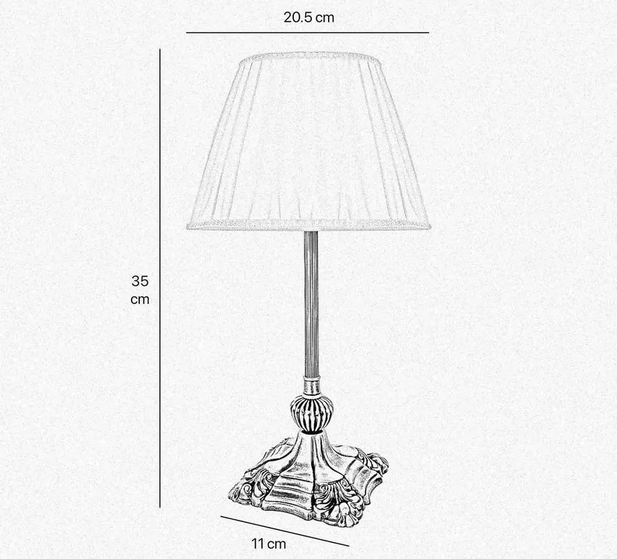 Veioza, Lampa de masa stil italian din alama Classic