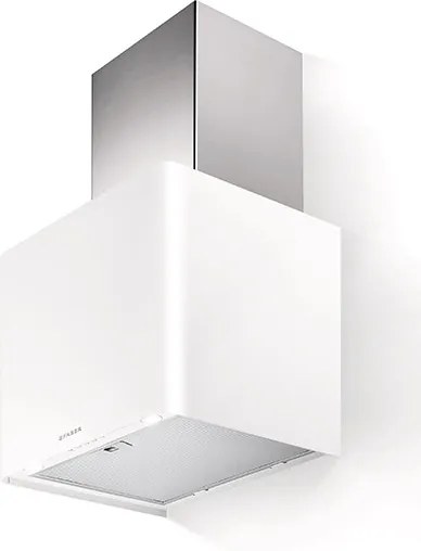 Hota decorativa Faber LITHOS EG6 WH MATT LED A45, 45 cm, 580 m3h, 69 dB, filtru aluminiu, clasa C, LED2, butoane push, Alb mat
