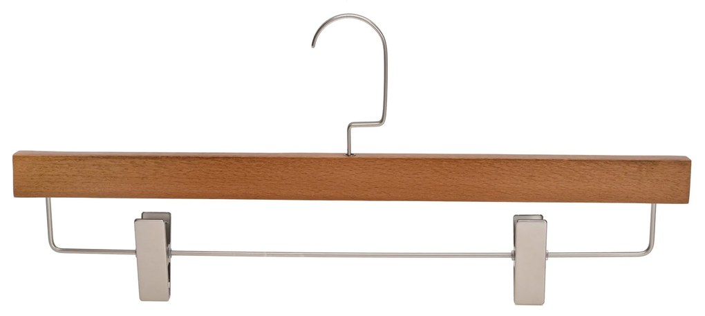 Umerașe Pantaloni din Lemn cu Clipsuri Metalice, Wood Grip, Maro, UUUM64