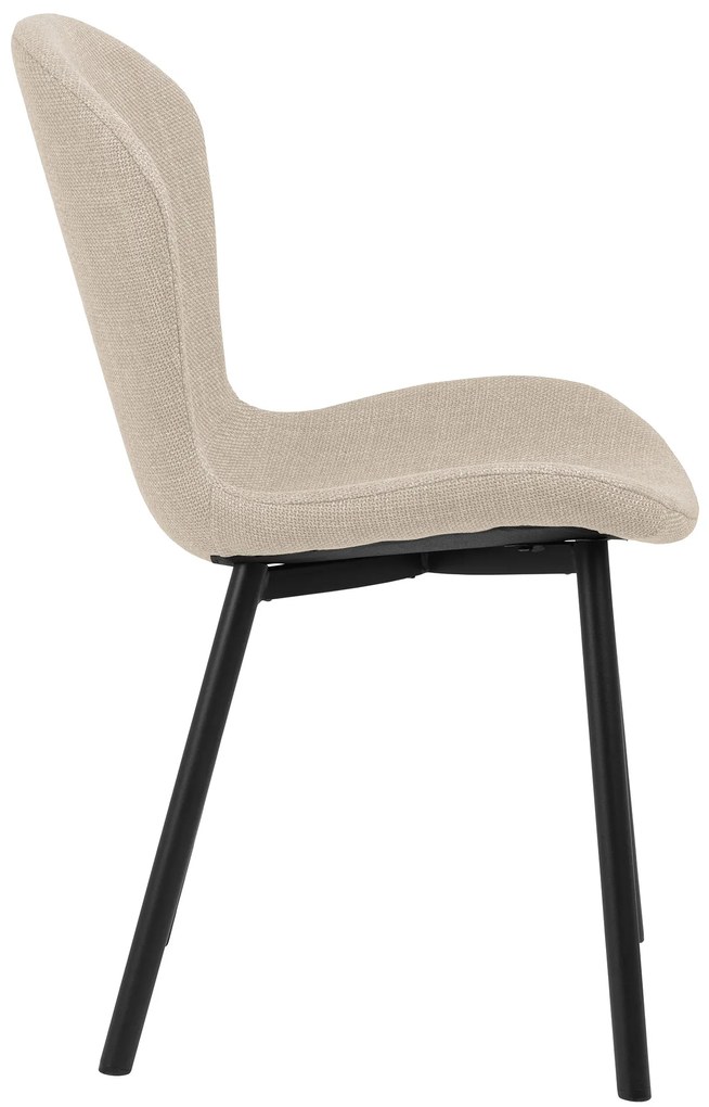 MAZZONI EXPORT FIORA Bej (material Basel 24) - SCAUN MODERN TAPIȚAT PENTRU SALON/SUFRAGERIE LOFT