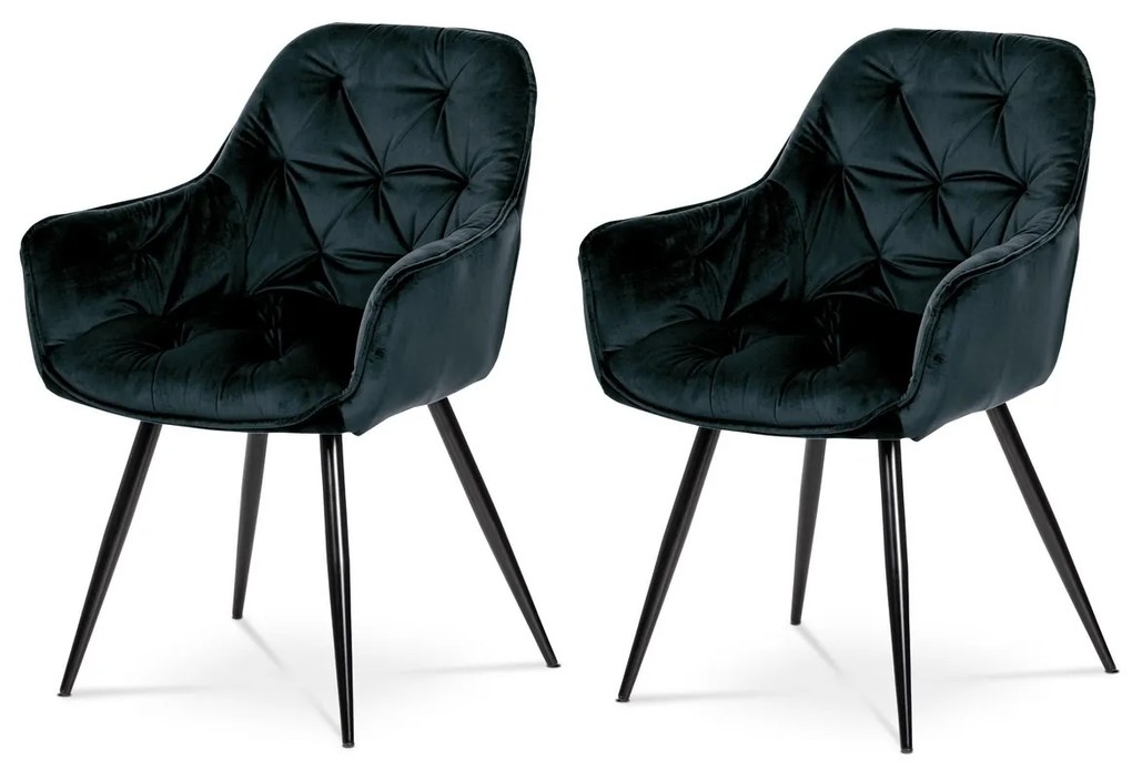 Set de scaune de sufragerie DCH-421 BK4, 2 buc.