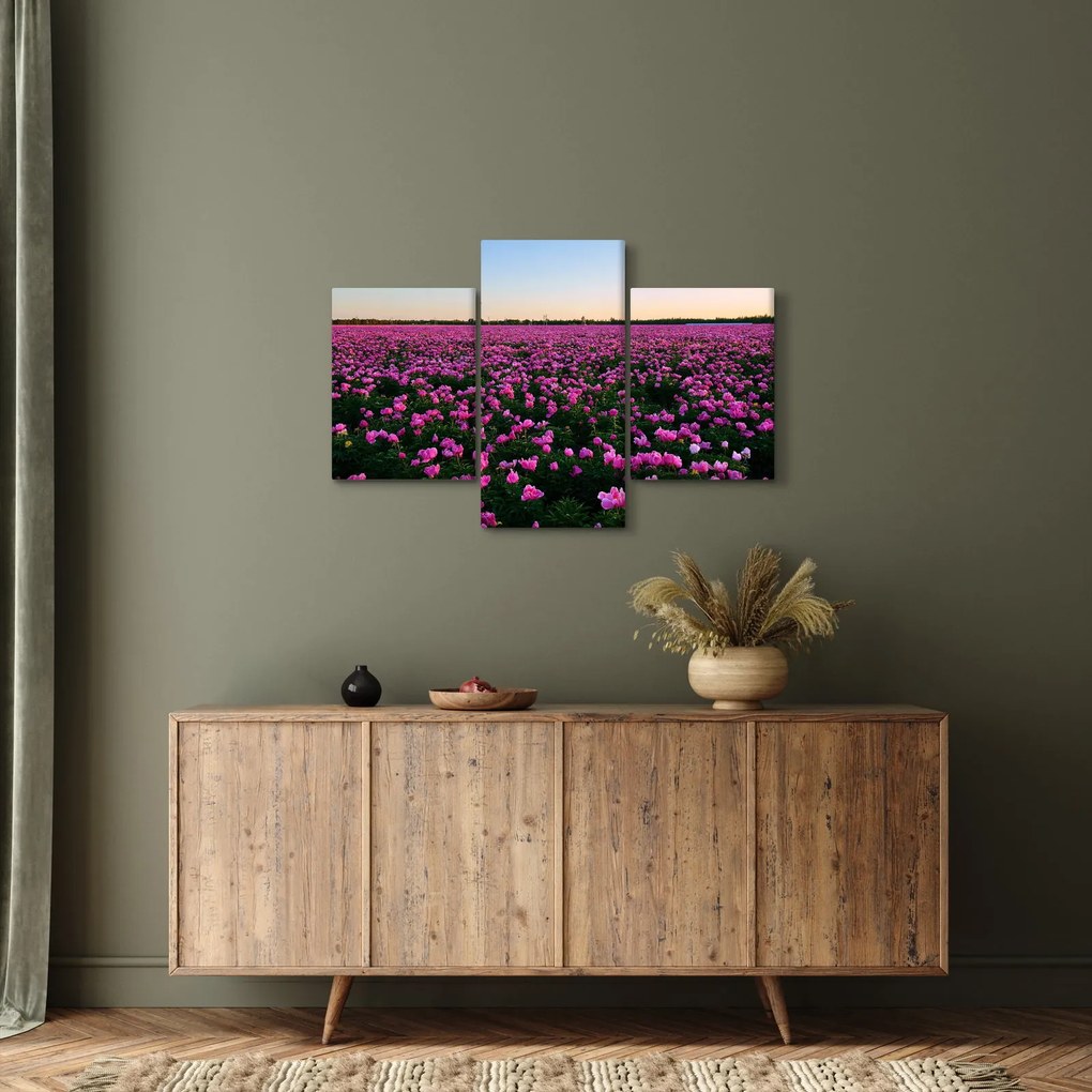 Tablou - Pajiștea cu lalele violet (90x60 cm)