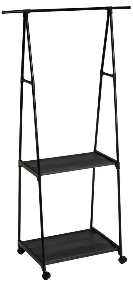 Suport pentru haine negru cu roți din metal 84x43x156 cm – Casa Selección