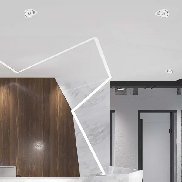 LED spot încastrat 12W 230V 3000/4000/6400K pr. 12 cm alb