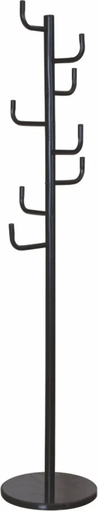 Cuier pom ELDER, negru, metal/marmura, 37x175 cm