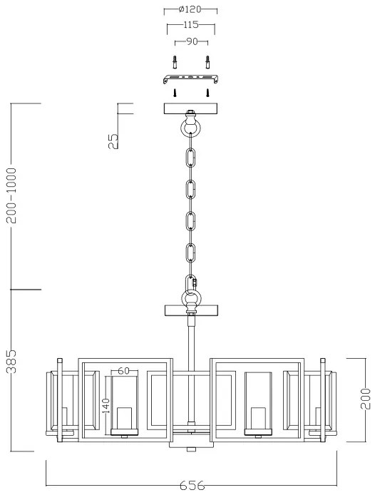 Candelabru elegant design modern Bowi, 65cm MY-H009PL-06G