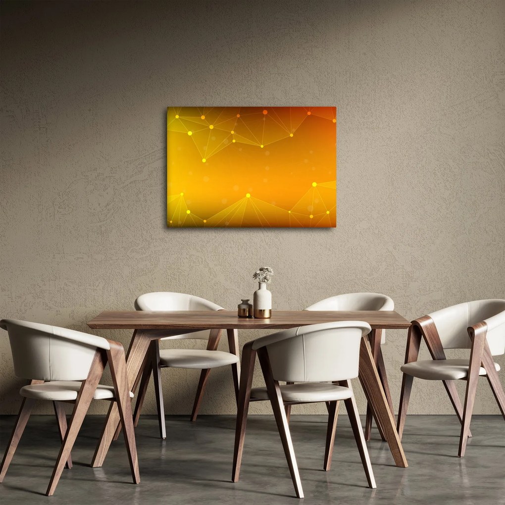 Tabloul abstract galben (70x50 cm)