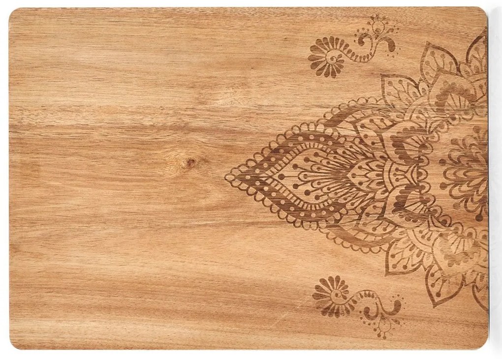 Tocator cu imprimeu 40 x 29 cm, lemn de salcam, ZELLER