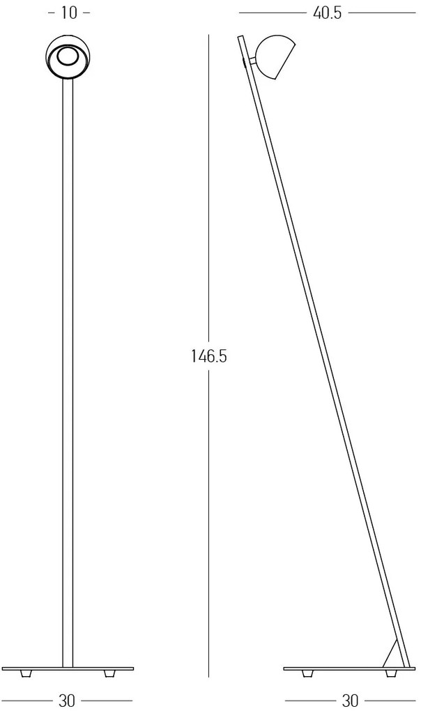 Lampadar cu spot LED BRUSHED CHAMPAGNE GOLD ZB-25344