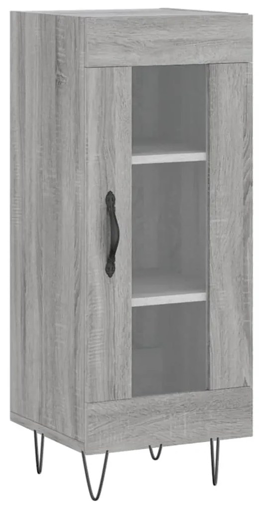 vidaXL Servantă, gri sonoma, 34,5x34x90 cm, lemn compozit