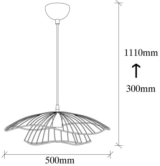 Lustră pe cablu TEL 1xE27/40W/230V