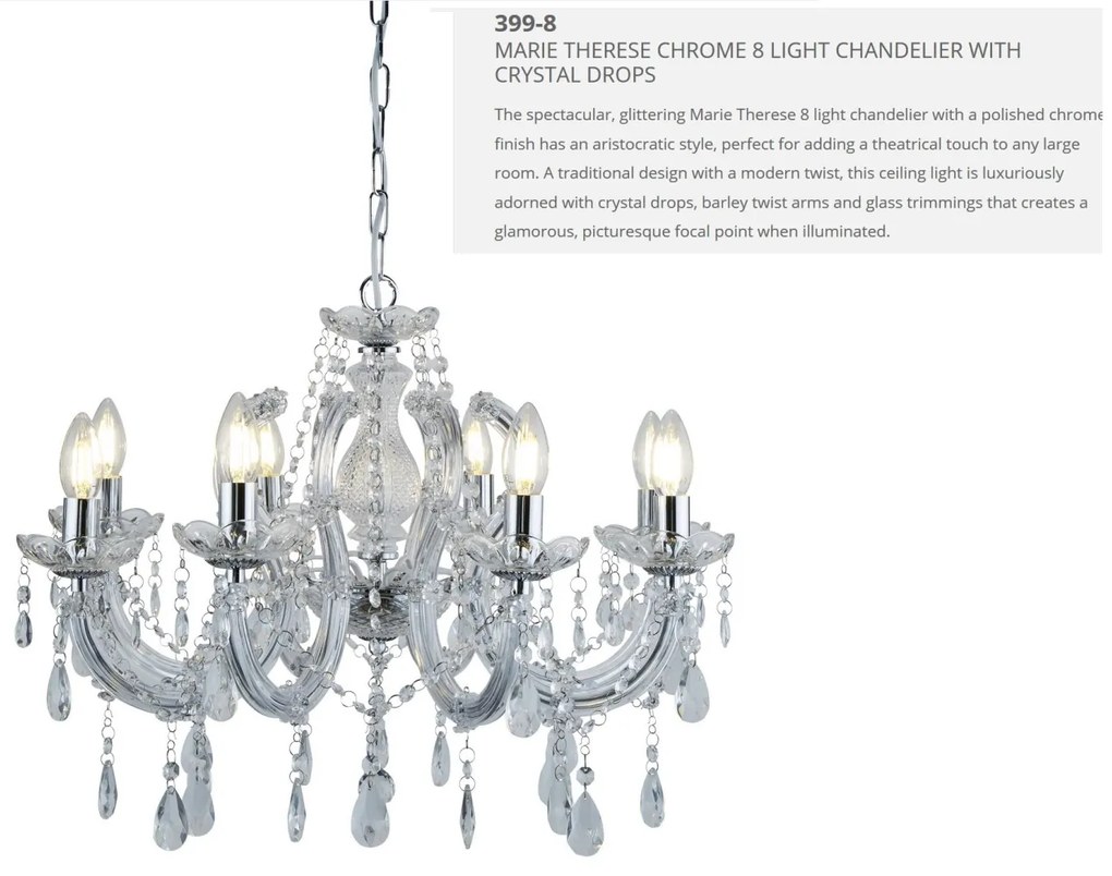 Candelabru elegant design clasic Marie Theresea 8L 399-8 SRT