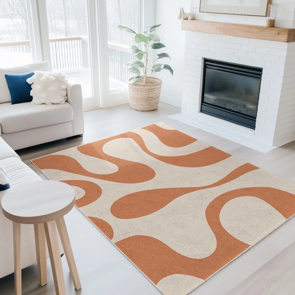 Covor portocaliu lavabil 160x230 cm Caramel Latte – Mila Home
