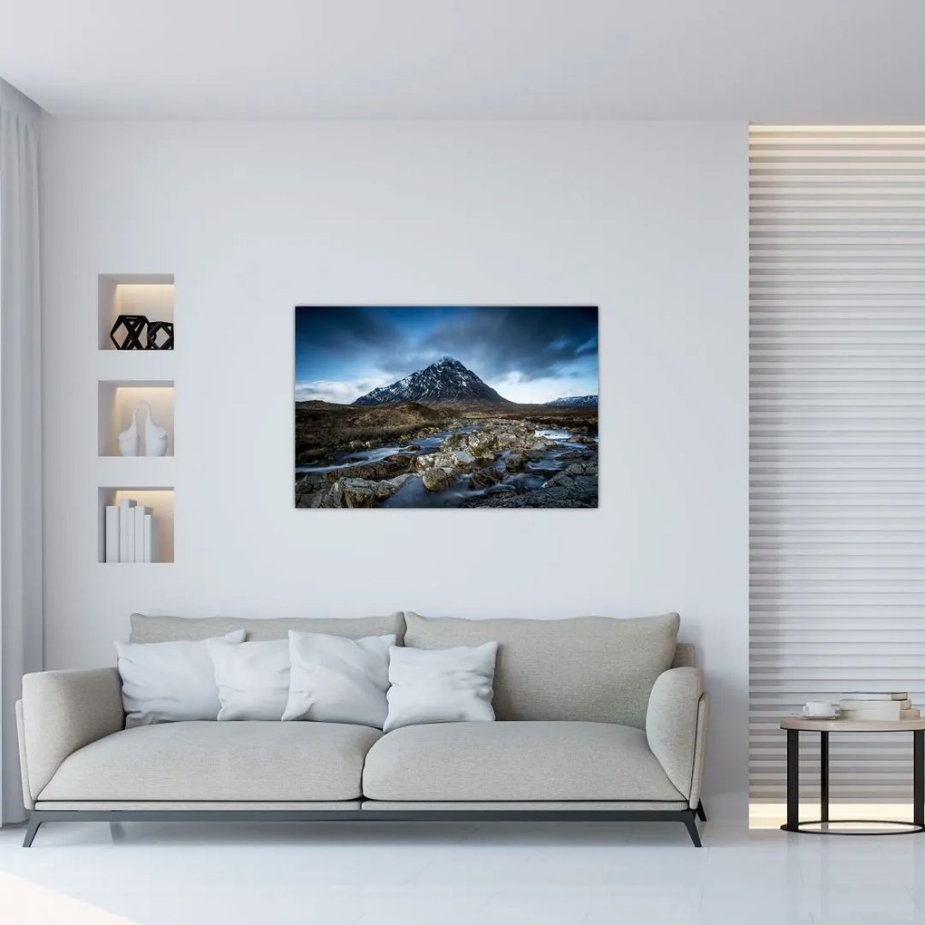 Tablou cu munții și tigrul (90x60 cm)