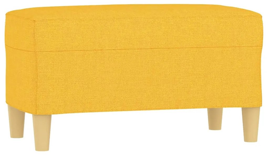 349372 vidaXL Bancă, galben deschis, 70x35x41 cm, textil