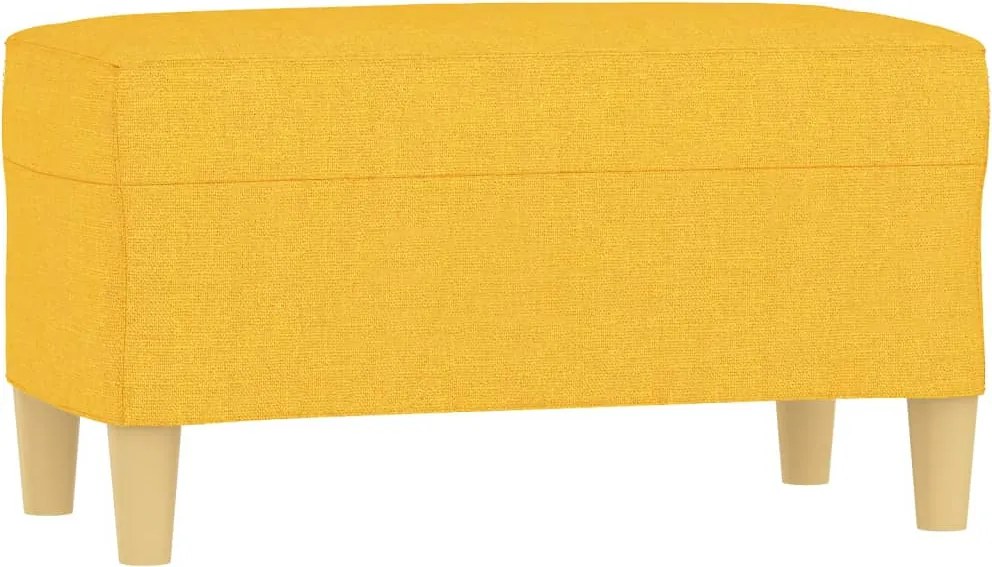 vidaXL Bancă, galben deschis, 70x35x41 cm, textil