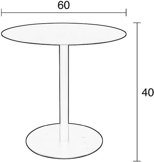 Masuta de cafea rotunda din metal Snow Marble Round M (60cm) | ZUIVER