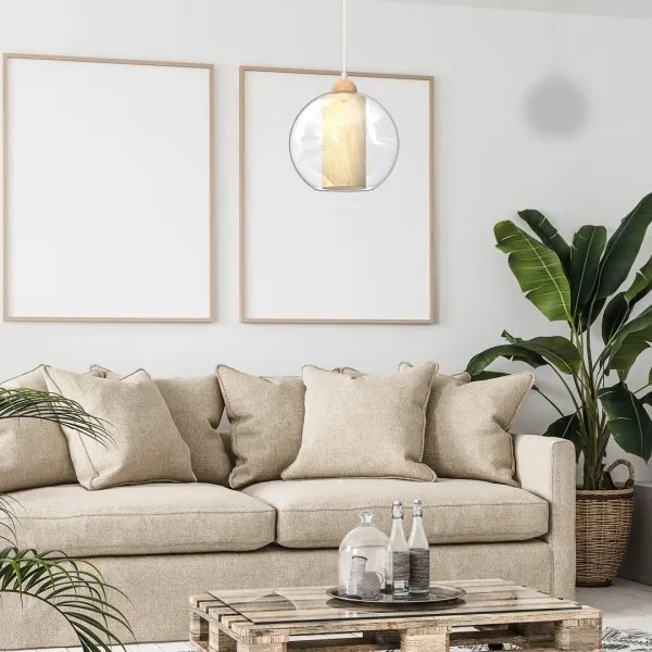 Lustră pe cablu TELA 1xE27/60W/230V d. 25 cm