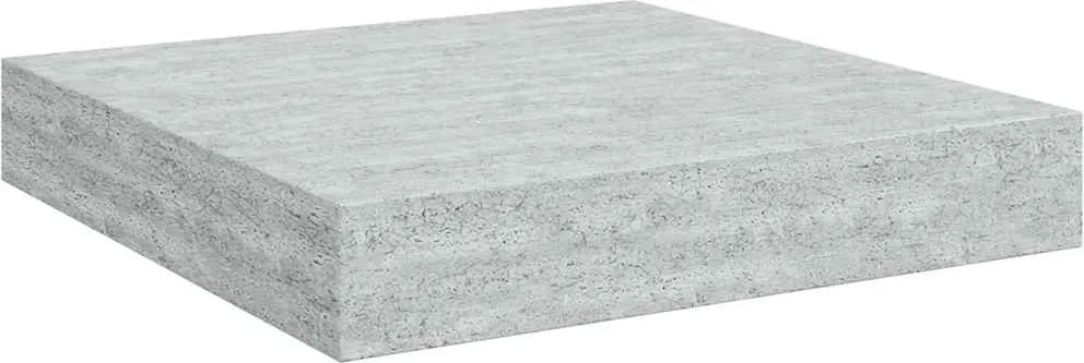 vidaXL Raft de perete suspendat, gri beton, 23x23,5x3,8 cm, MDF