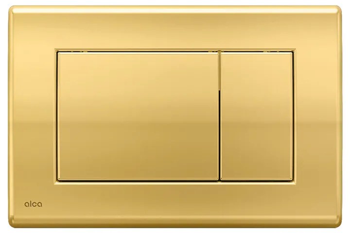Clapeta de actionare, Alcadrain, Basic, M275, cu doua volume, auriu lucios