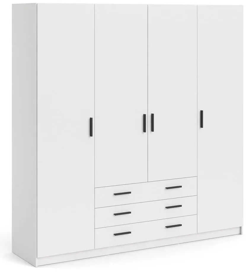 Șifonier alb 196x200 cm Sprint – Tvilum