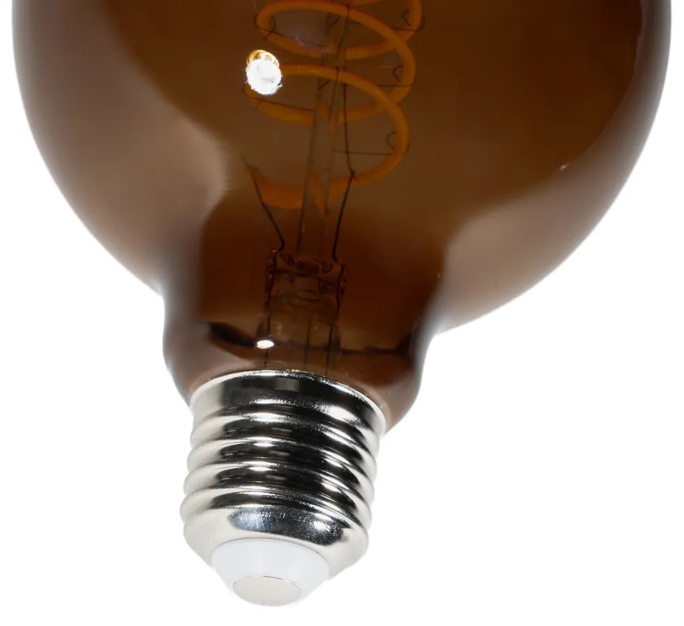 Set de 5 becuri LED E27 reglabile G95 maro 4W 120 lm 1800K