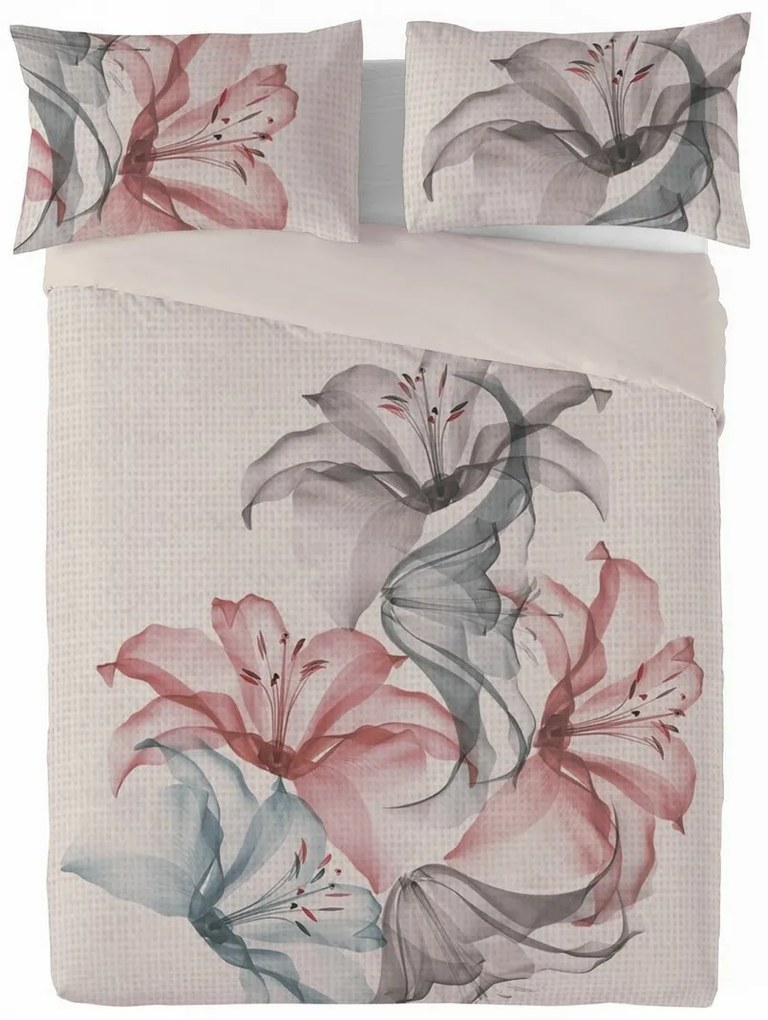 Lenjerie de pat din bumbac și in Crin, 220 x 200 cm, 2x 70 x 80 cm