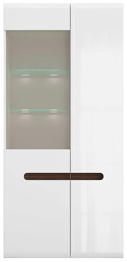 Vitrină Azteca Trio REG1W1D/19/9 (alb + alb lucios). 1004825