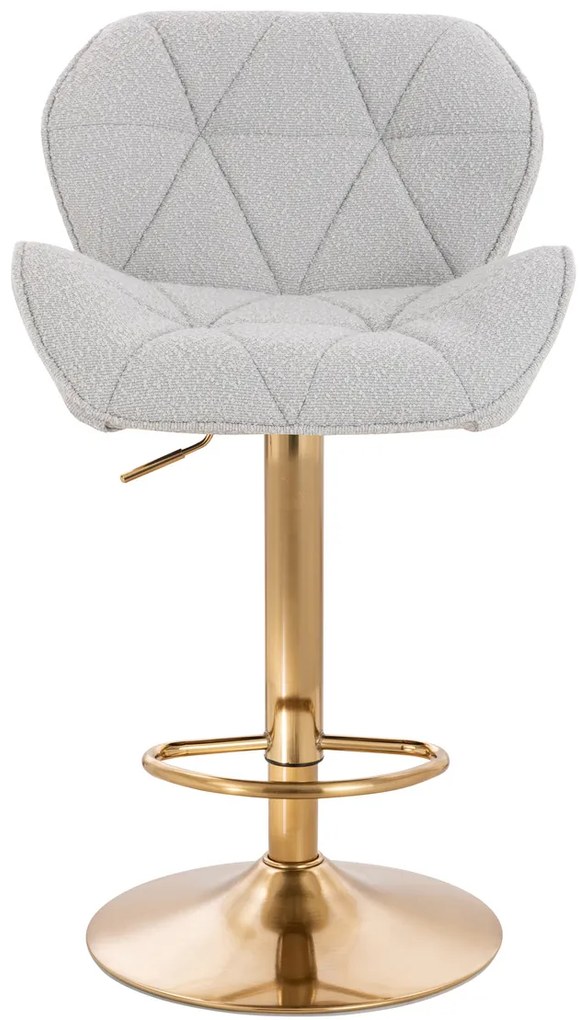 HR111W Scaun Gri Boucle cu Bază Aurie