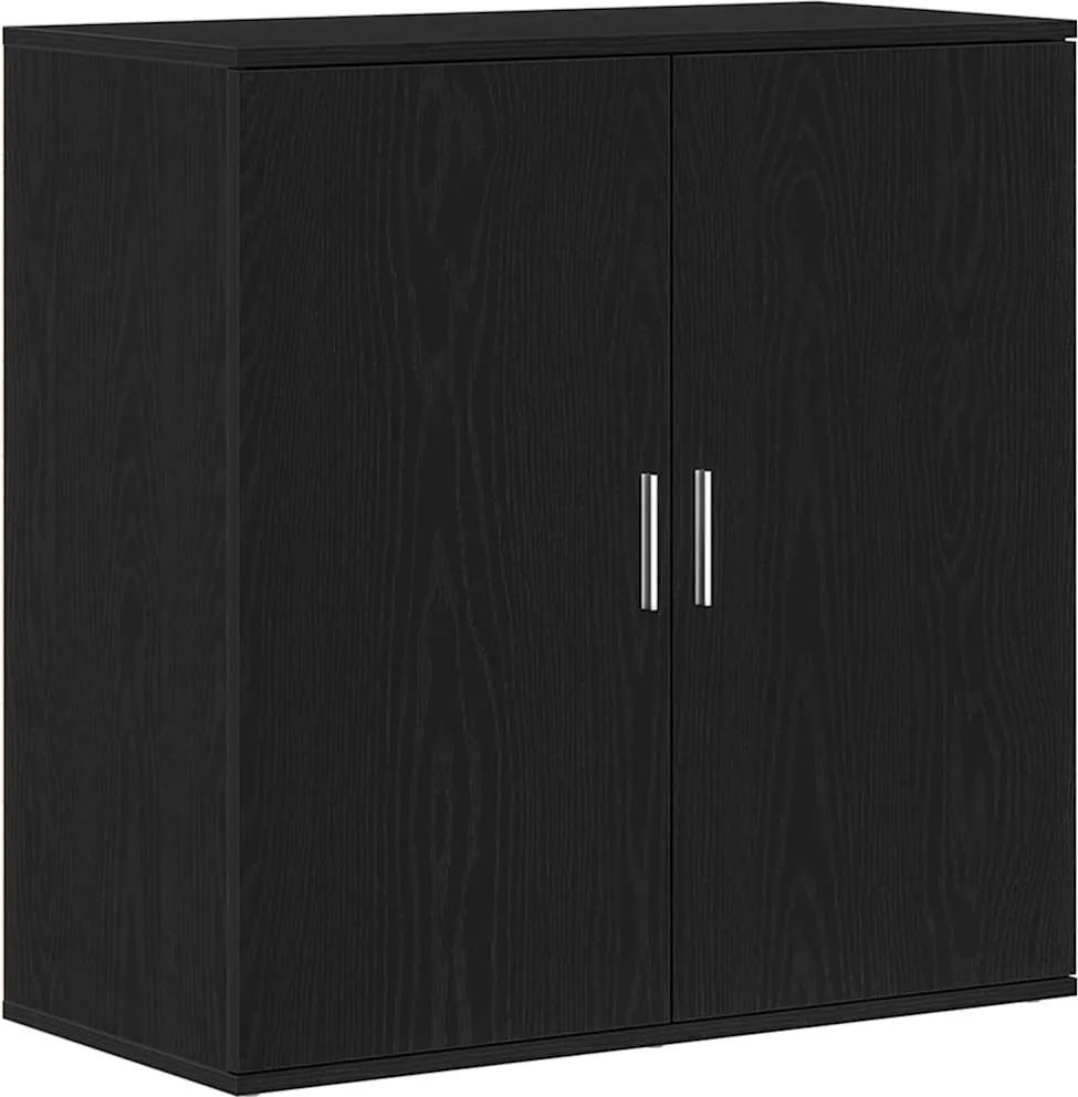 vidaXL Bufet Stejar Negru 79 x 38 x 80 cm Lemn compozit