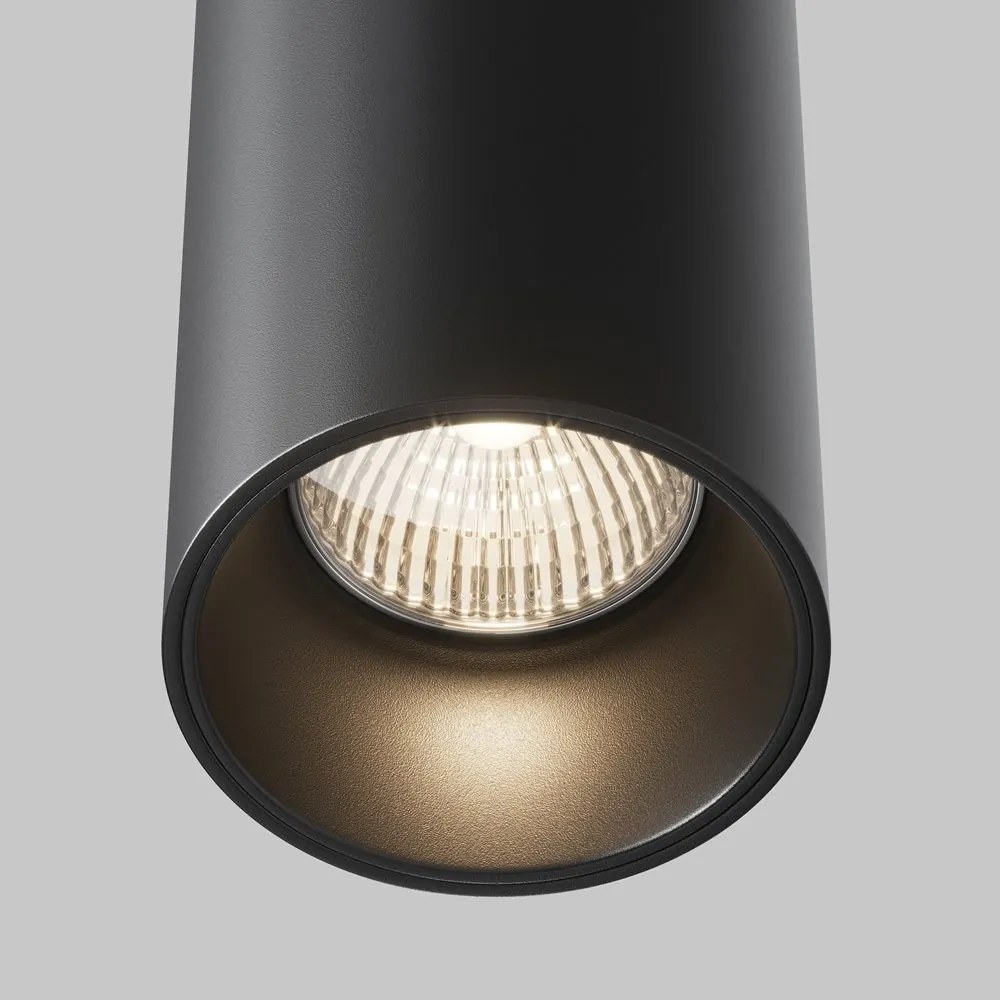 Pendul LED iluminat design tehnic Efir D-10,5cm 33W negru