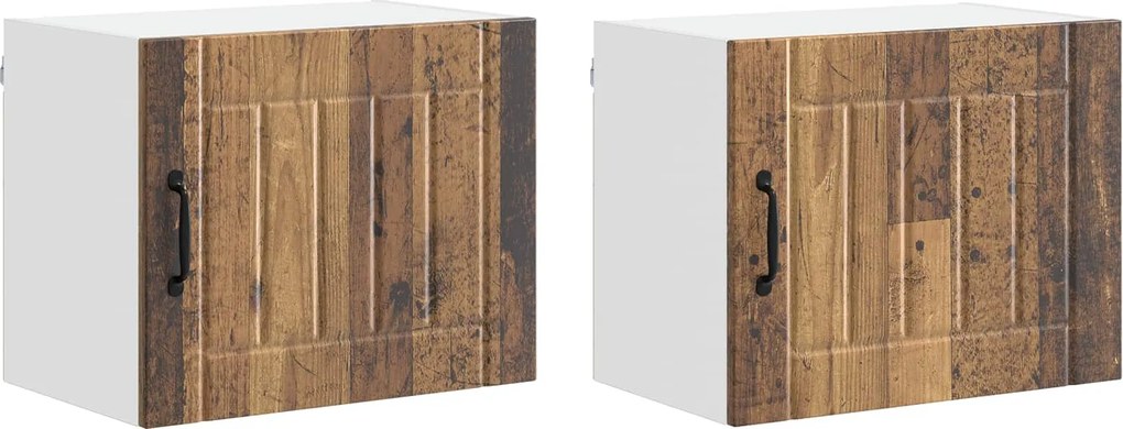 vidaXL Dulap de bucătărie 2 pcs Lemn vechi 50 x 31 x 40 cm