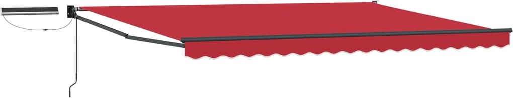 vidaXL Cort electric retractabil Roșu 4 × 3 m